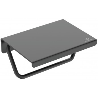 Держатель для туалетной бумаги с крышкой IDEAL STANDARD IS BD592XG ALU+ черный